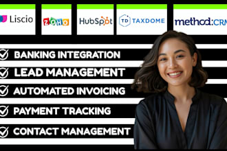 do accounting crm on method, liscio, taxdome, hubspot and zoho crm, lead import