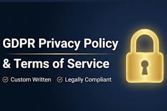 write a gdpr compliant privacy policy and terms of service