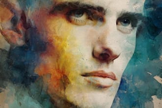 watercolor portrait art, watercolor painting
