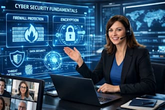 create cybersecurity online course, powerpoint presentation slides curriculum
