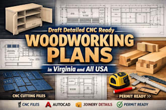 draft detailed cnc ready woodworking plans in virginia and all USA