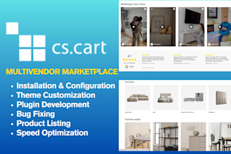 develop custom cs cart theme ecommerce multivendor marketplace fix bug errors