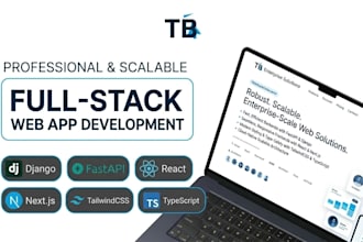 develop a professional, scalable full stack react and django web application