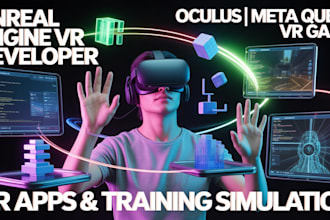 develop your unreal engine oculus VR game meta quest app or training simulation