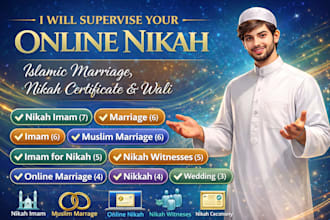 supervision your online nikah, islamic marriage, nikah certificate and wali
