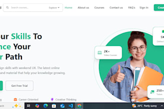 create a responsive landing page as a frontend developer