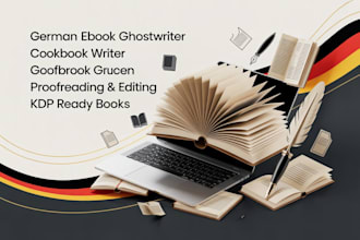 ghostwrite german ebooks and cookbooks and proofread or edit books