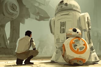 create star wars and sci fi illustration