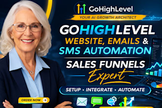 manage and setup gohighlevel website, emails SMS automation sales funnel expert