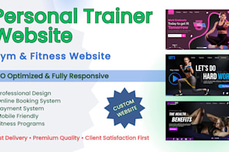 build a gym website or workout website with booking system