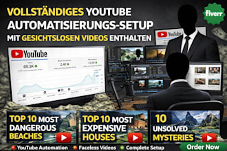 vollstandiges youtube automatisierungs, setup mit gesichtslosen videos enthalten
