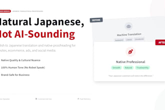 translate english to japanese and polish it naturally by a native japanese