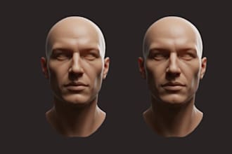 custom 3d digital sculpting 3d head 3d face action figure stl file 3d printing