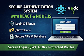 create a secure authentication system with react and nodejs