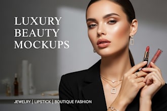 create realistic necklace, jewelry, ring, pendant, bracelet mockups on ai model