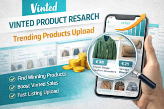 research and upload trending products to your vinted shop