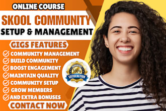 do skool online community setup skool community manager skool community setup