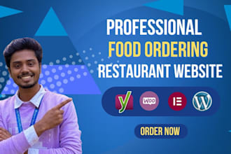 design a restaurant website for online food ordering