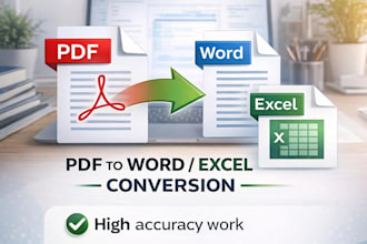 convert PDF to word or excel professionally