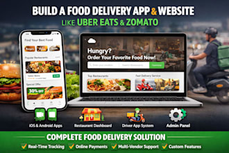 build food delivery app and website like ubereat, zomato