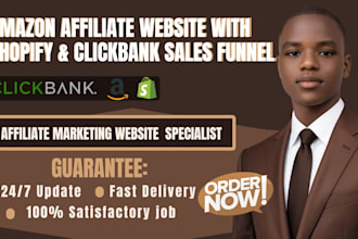 build amazon affiliate website with shopify and clickbank sales funnel