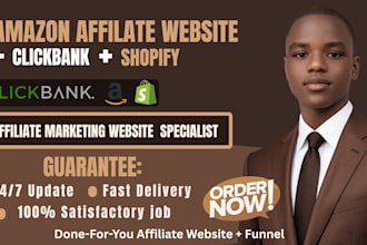 build a done for you affiliate website with amazon and clickbank funnels