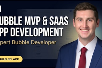 develop your bubble io web app, mvp or saas app as expert developer