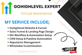 build gohighlevel salesfunnel saas whitelabel ghl website ghl virtual assistant