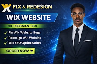 edit wix website and  redesign wix website