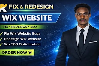 edit wix website and  redesign wix website