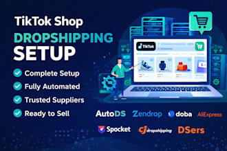tiktok shop setup US UK france tik tok shop dropshipping shop via autods zendrop