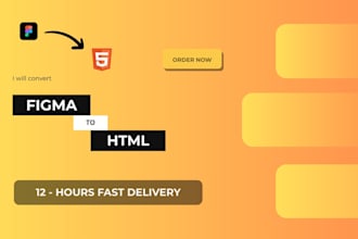 convert figma to html css responsive website or psd to html
