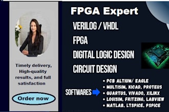help you verilog, vhdl coding for fpga using vivado, xilinix, modelsim, quartus
