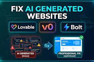 fix ai generated website or web app code lovable v0 bolt