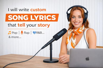 write custom song lyrics and melody commercial jingle songwriter pop rap rnb edm