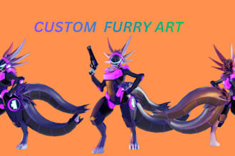 create custom protogen vrchat avatar, furry 3d model, quest ready avatar