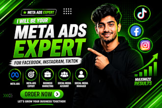 be your meta ads expert for facebook instagram tiktok