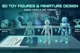 make articulated 3d toy figure,3d toy modelliing, 3d toy design for 3d printing