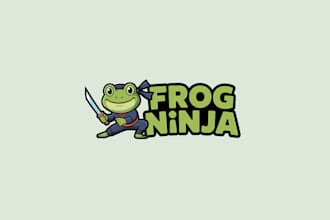 draw a cartoon logo, mascot character in vector style