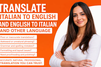 translate english to italian and translate italian to english and other language