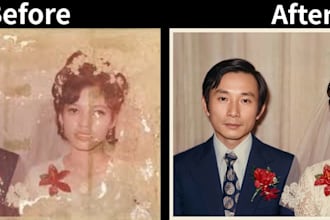 restore and colorize your old damaged photos