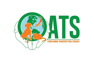 make animal transport logo by air with possible dog and cat