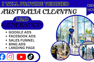 australia cleaning leads residential cleaning via facebook ads, google ads