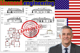 licensed architect stamped permit drawing in califonia, georgia, utah, newyork