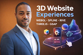 3d website experiences using webgl spline rive threejs and gsap