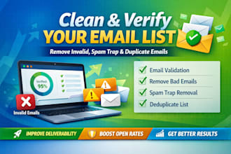 clean verify your email list data scrub remove invalid spam trap duplicate email