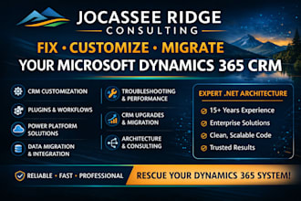 fix, customize, or migrate your microsoft dynamics 365 CRM