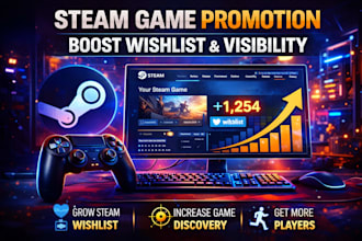 do steam game promotion to boost steam wishlist and game visibility