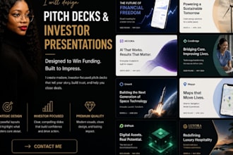 design a canva pitch deck and investor presentation