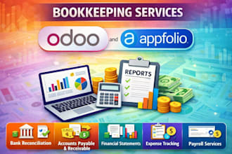 provide odoo accounting bookkeeping and appfolio management